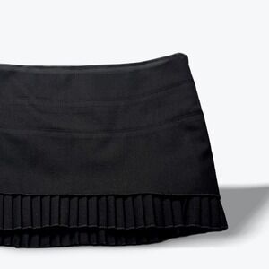 YA-YA Micro Mini Skirt Luxury Designer Y2K Pleated Hem Schoolgirl USA Medium